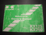 2001 OEM Kawasaki Owners Manual KX125 KX250 L1 L2 BOOK (blue-5)