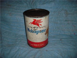 MOBIL GREASE CAN 5 POUND VINTAGE TIN USED COLLECTIBLE (c59-oil19B)