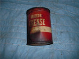 MONTGOMERY WARDS GREASE CAN 1 POUND VINTAGE USED COLLECTIBLE TIN (c59-oil19C)