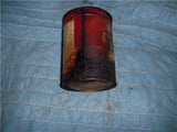 MONTGOMERY WARDS GREASE CAN 1 POUND VINTAGE USED COLLECTIBLE TIN (c59-oil19C)