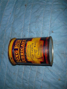 WESTERN AUTO LONG RUN HIGH PRESSURE GREASE CAN 1 POUND VINTAGE USED COLLECTIBLE TIN (c59-oil19H)