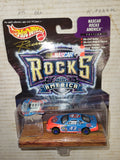 #43 ROCKS AMERICA NASCAR W/GUITAR PETTY Vintage New Hot Wheels Car COLLECTIBLE TOY (M15)