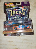 #43 ROCKS AMERICA NASCAR W/GUITAR PETTY Vintage New Hot Wheels Car COLLECTIBLE TOY (M15)
