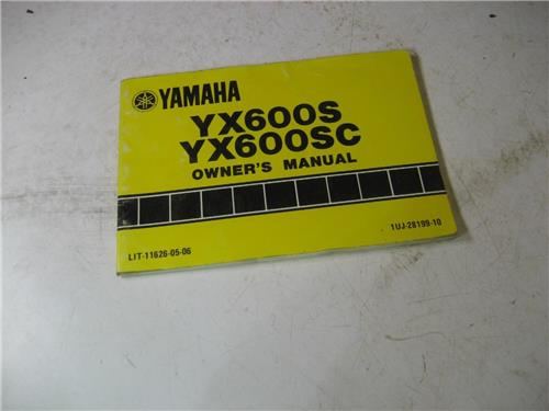 1986 YX600 S/SC RADIAN YAMAHA OWNERS MANUAL 1UJ-28199 BOOK (blue-2)