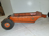 1950's Doekpe Earth Mover Dump Tractor Trailer 31" USED Heavy Steel Toy (9324-28 ts-a3)