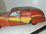 1930's 1940's Wyandotte Toy Town 21 inch Delivery Truck Van USED Pressed Steel Toy (9324-27 ts-a3)