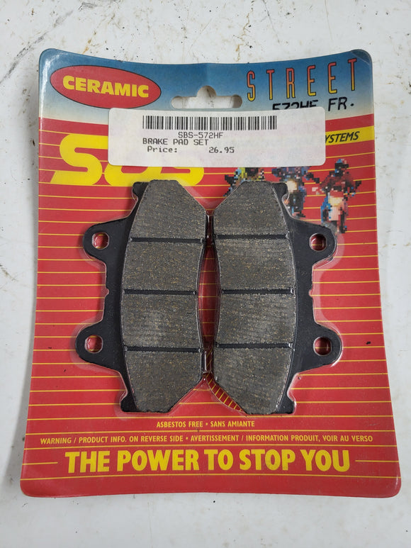 572HF FRONT SBS Brake Disc Pad Set NEW HONDA GL500 CX500 VF700F (R3-ENDCAP)