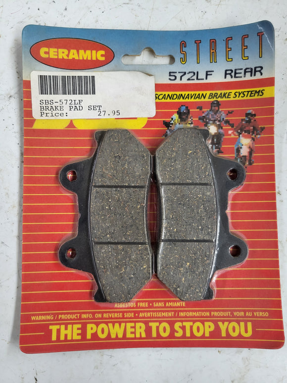 572LF REAR SBS Brake Disc Pad Set NEW HONDA CX500 TURBO CBX (R3-ENDCAP)