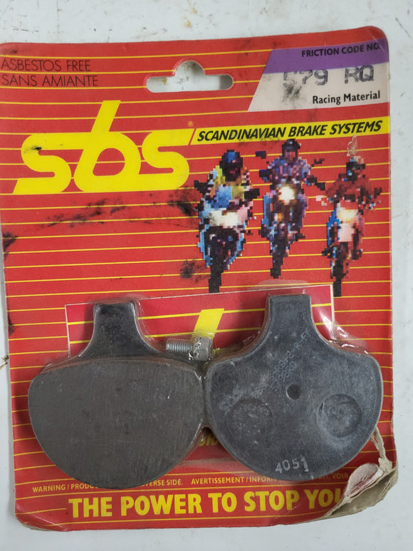 579RQ FRONT RACER SBS Brake Disc Pad Set NEW HARLEY DAVIDSON DYNA LOW RIDER SPRINGER (R3-ENDCAP)