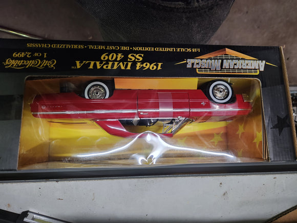 1964 Chevy Impala SS409 Serialized Edition RED NEW Ertl American Muscle Diecast 1:18 scale (N-TOP)