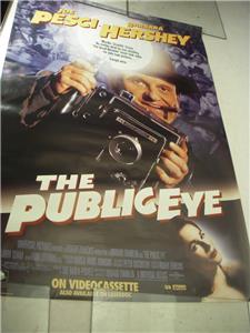 1992 THE PUBLIC EYE JOE PESCI BARBARA HERSHEY MOVIE POSTER 40X27 USED PO-205 COLLECTIBLE (f17)