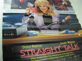 1992 STRAIGHT TALK DOLLY PARTON JAMES WOODS MOVIE POSTER 40X26 USED PO-206 COLLECTIBLE (f17)