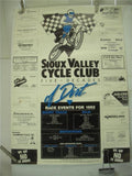 1992 SIOUX VALLEY CYCLE CLUB 5 DECADE OF DIRT MOTORCYCLE POSTER 22X13 USED PO-20 COLLECTIBLE (f17)