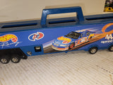 1996 SEMI RACING #44 SPREE TRUCK TRACTOR Vintage USED Hot Wheels Car COLLECTIBLE TOY (M15)