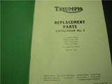 Triumph Tiger 100 Speed Twin Twenty One Tiger 100 Replacement Parts Catalog No.3 used BOOK (man-F2)