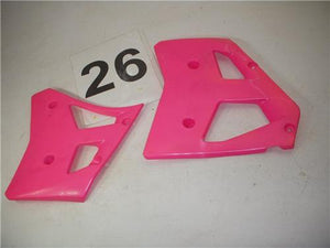 1990 YZ250 250 AFTERMARKET YAMAHA LEFT RIGHT RADIATOR Side Cover Used WSC-226 (u1-2)