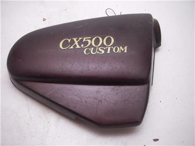 1980-81 CX500 CUSTOM CX500C HONDA RIGHT SIDE COVER USED SC-238 (L-TOP)