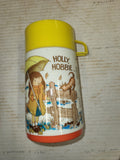 HOLLY HOBBY ALADDIN THERMOS WITH CUP Vintage USED COLLECTIBLE (M15)