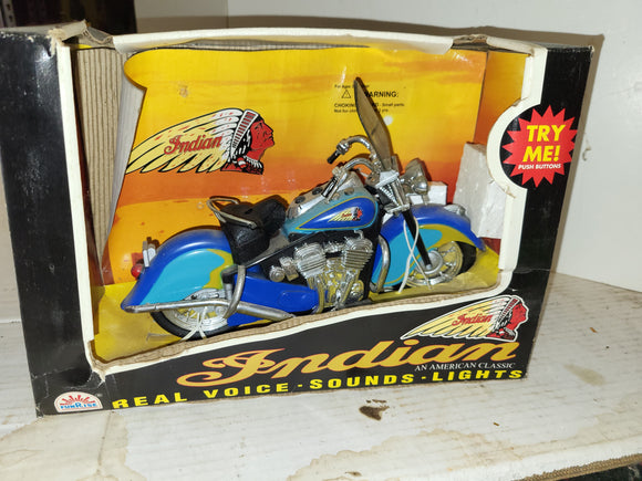 1947 Indian Motorcycle Funrise w/ Voice Sounds Lights NEW Collectible Toy (92424-23 ts-wire3b)