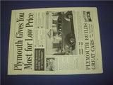 PLYMOUTH 1939 1950 AUTOMOTIVE ADVERTISEMENT AD PRINT USED AD-25 COLLECTIBLE (f17)