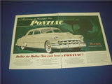 PONTIAC 1950 AUTOMOTIVE ADVERTISEMENT AD PRINT USED COLLECTIBLE AD-26 (f17)