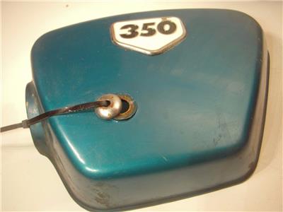 1970 CB350 HONDA Used Side Cover Body Cover LEFT Turquoise cover WSC-02 (Q4)