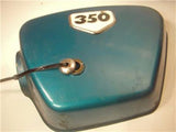 1970 CB350 HONDA Used Side Cover Body Cover LEFT Turquoise cover WSC-02 (Q4)