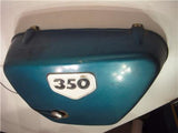 1970 CB350 HONDA Used Side Cover Body Cover LEFT Turquoise cover WSC-02 (Q4)