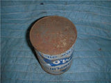 1950'S CHAMPLIN C.M.O. MOTOR OIL VINTAGE EMPTY TIN QUART CAN USED COLLECTIBLE TIN (c58-oil2a)