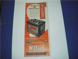 WILLARD EXCIDE BATTERY AUTOMOTIVE ADVERTISEMENT AD PRINT USED AD-2 COLLECTIBLE (f17)