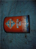 SKELLY MOTOR OIL ORANGE LABEL VINTAGE EMPTY TIN QUART CAN USED COLLECTIBLE TIN (c58-oil2d)