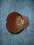 SKELLY MOTOR OIL ORANGE LABEL VINTAGE EMPTY TIN QUART CAN USED COLLECTIBLE TIN (c58-oil2d)
