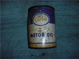 CARTER X-TRA OIL VINTAGE EMPTY TIN QUART CAN USED COLLECTIBLE TIN (c58-oil2f)