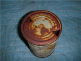 CARTER X-TRA OIL VINTAGE EMPTY TIN QUART CAN USED COLLECTIBLE TIN (c58-oil2f)