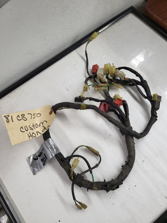 1981 CB750C 750 CUSTOM HONDA ELECTRICAL WIRE HARNESS USED WWW-301 (k34-36)