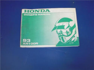 1993 XR100R XR100 100 HONDA OWNERS MANUAL 31KN4680 BOOK (blue-4)