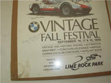 1988 BMW VINTAGE FALL FESTIVAL AUTOGRAPHED HAVARD MOTORCYCLE POSTER USED PO-335 COLLECTIBLE (f17)