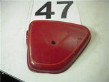 1972-74 CB450 CL450 HONDA RED STRIPED LEFT SIDE COVER AIR CLEANER USED SC-347 (L-TOP)