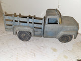 HUBLEY BLUE STAKEBED TRUCK 11" AS IS TOY used Collectible (9324-34 ts-wire2A)