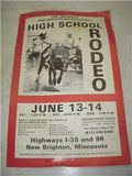 1987 High School Rodeo New Brighton Minnesota POSTER USED 22x14 PO-354 COLLECTIBLE (f17)
