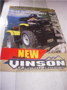 2002 Suzuki Vinson ATV Quad Runner Peak Performance POSTER USED 24x36 PO-359 COLLECTIBLE (f17)