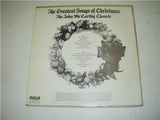 THE JOHN MCCARTHY CHORALE GREATEST SONGS OF CHRISTMAS RCA Record Vinyl Cover COLLECTIBLE (j16-17)