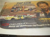 1987 TOP GUN Dale Earnhardt Winston Cup POSTER USED PO-365 COLLECTIBLE (f17)