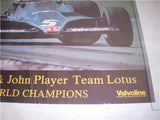 1978 World Champions Mario Andretti John Player POSTER USED PO-367 COLLECTIBLE (f17)