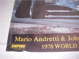 1978 World Champions Mario Andretti John Player POSTER USED PO-367 COLLECTIBLE (f17)