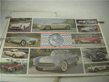 CHEVY CORVETTE AUTO POSTER 38X25 USED PO-37 COLLECTIBLE (f17)