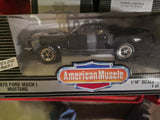 1970 Ford Mustang Mach 1 428 NEW Black white Ertl American Muscle Diecast 1:18 scale (N-TOP)