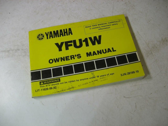 1989 YFU1W PROHAULER 350 YAMAHA OWNERS MANUAL 3JN-28199 BOOK (blue-2)