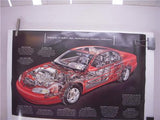 1995 NASCAR WINSTON CUP RACE CHEVY MONTE CARLO AUTO POSTER 22X17 USED PO-40 COLLECTIBLE (f17)