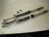 1981 Suzuki PE400 PE 400 TRIPLE TREES WITH FRONT FORK Tubes Legs Used Pair L & R WFork-41 (t5)